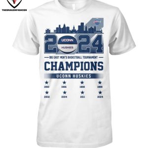2024 Big East Men Basketball Tournament Champions UConn Huskies T-Shirt