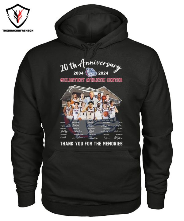 20th Anniversary 2004-2024 McCarthey Athletic Center Basketball Signature Thank You For The Memories T-Shirt