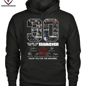 30 Years Of 1994-2024 Rammstein Signature Thank You For The Memories T-Shirt