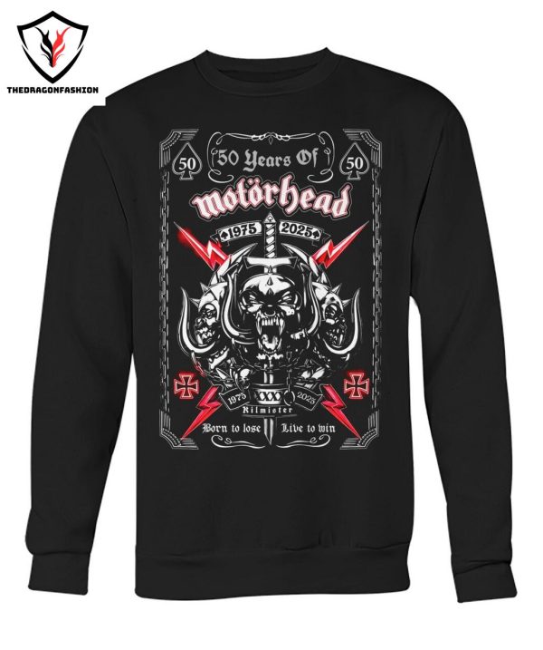 50 Years Of Motorhead 1975-2025 Born To Lose T-Shirt