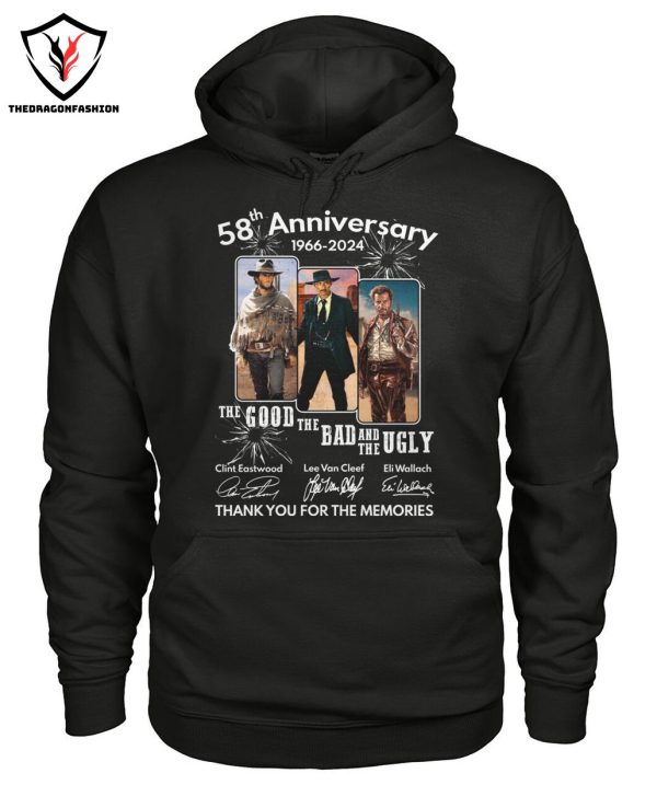 58th Anniversary 1966-2024 The Good The Bad And The Ugly Signature Thank You For The Memories T-Shirt