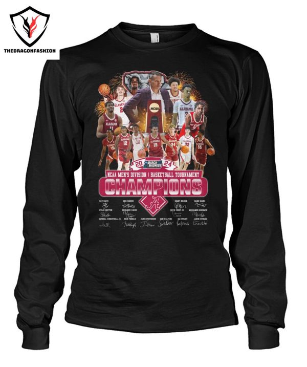 Alabama Crimson Tide Baseketball NCAA Men Division Basketball Tournament Champions T-Shirt