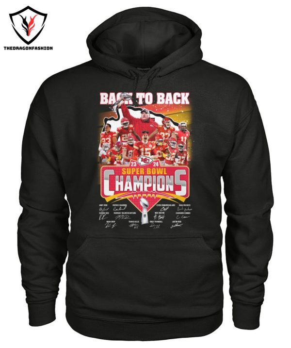 Kansas City Chiefs Back To Back Super Bowl Champions Signature T-Shirt