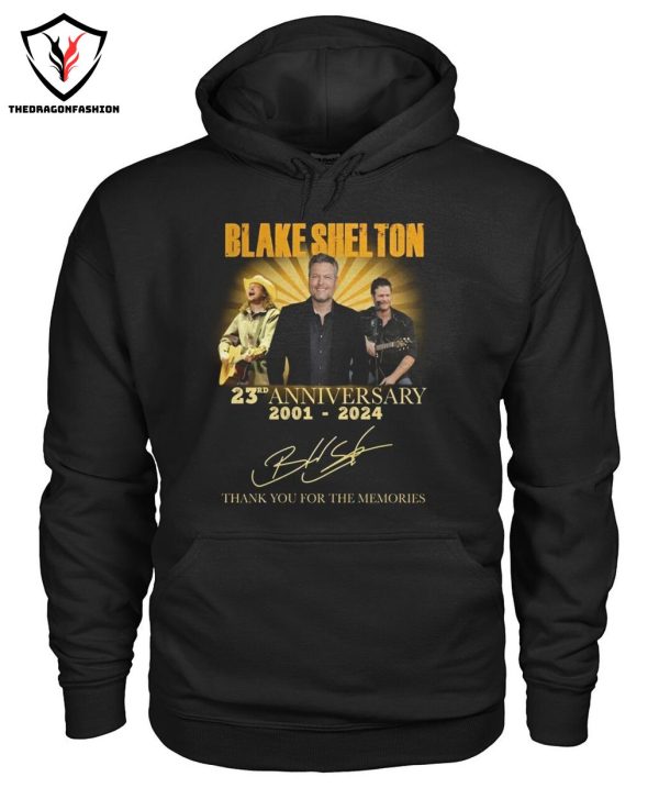 Blake Shelton 23rd Anniversary 2001-2024 Signature Thank You For The Memories T-Shirt