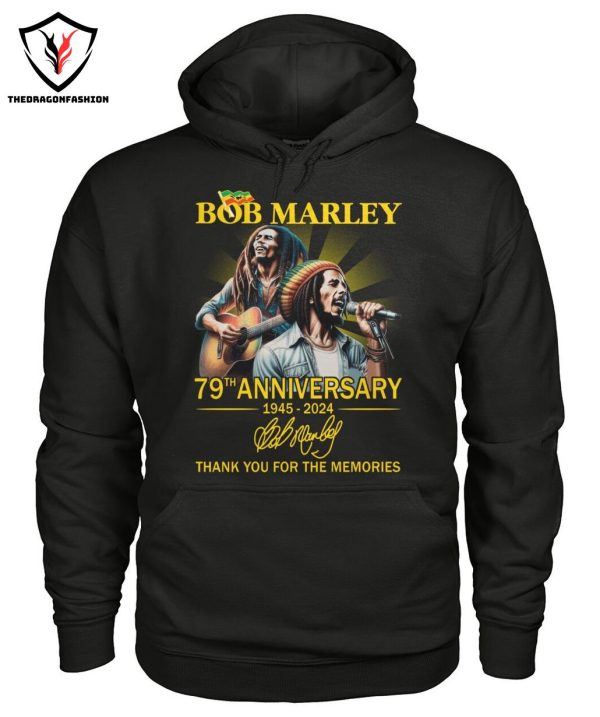 Bob Marley 79th Anniversary 1945-2024 Signature Thank You For The Memories T-Shirt