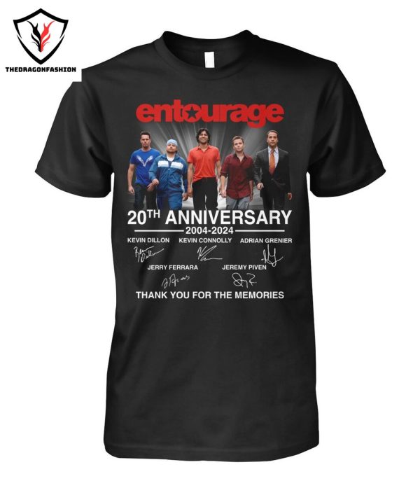 Entourage 20th Anniversary 2004-2024 Signature Thank You For The Memories T-Shirt