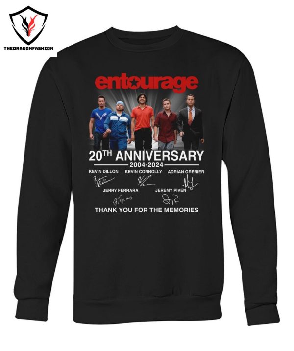 Entourage 20th Anniversary 2004-2024 Signature Thank You For The Memories T-Shirt