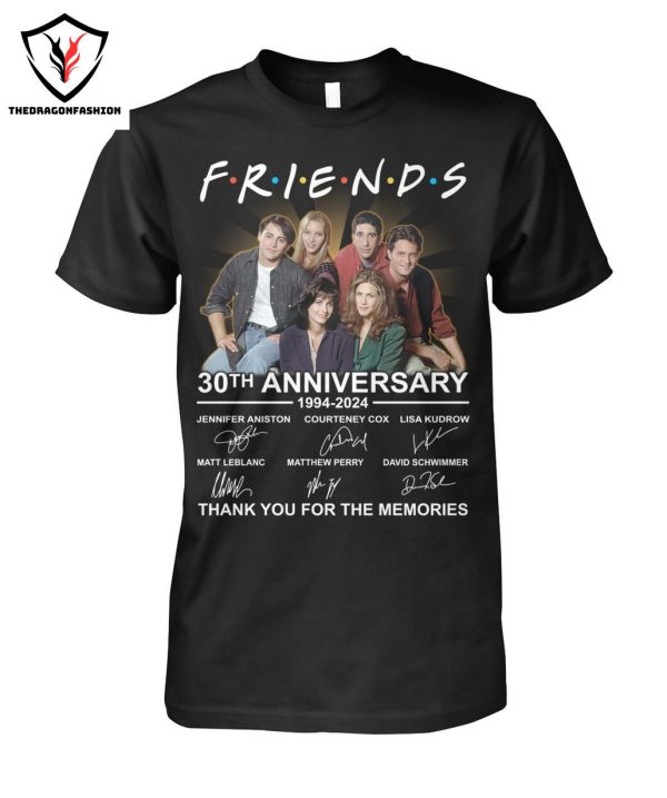 Friends 30th Anniversary 1994-2024 Signature Thank You For The Memories T-Shirt