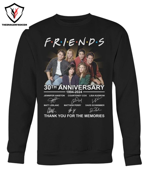 Friends 30th Anniversary 1994-2024 Signature Thank You For The Memories T-Shirt