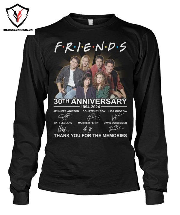 Friends 30th Anniversary 1994-2024 Signature Thank You For The Memories T-Shirt