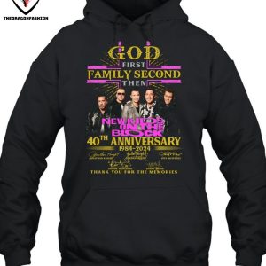 God First Family Second Then New Kids On The Blocks 40th Anniversary 1984-2024 Signature Thank You For The Memories T-Shirt