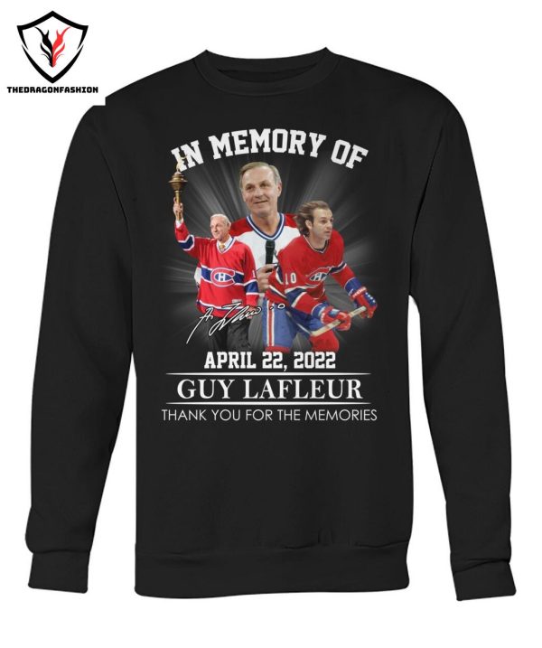 In Memory Of Guy Lafleur April 22 2022 Thank You For The Memories T-Shirt