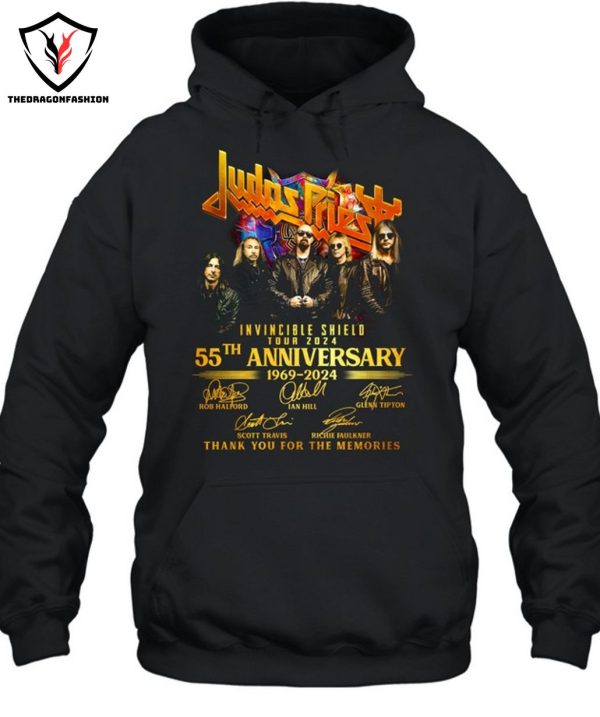 Judas Priest Invincible Shield Tour 2024 55th Anniversary 1969-2024 Signature Thank You For The Memories T-Shirt