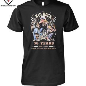 Kid Rock 36 Years 1988-2024 Thank You For The Memories T-Shirt