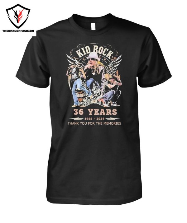 Kid Rock 36 Years 1988-2024 Thank You For The Memories T-Shirt