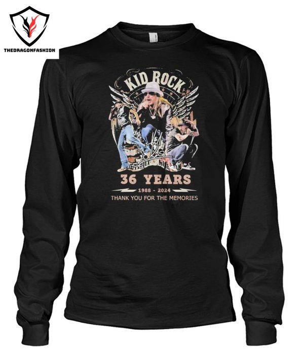 Kid Rock 36 Years 1988-2024 Thank You For The Memories T-Shirt