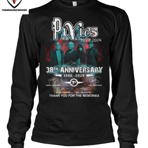 Pixies Tour 2024 38th Anniversary 1986-2024 Signature Thank You For The Memories T-Shirt