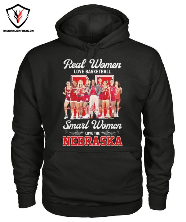 Real Women Love Basketball Smart Women Love The Nebraska Cornhuskers T-Shirt