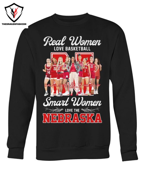 Real Women Love Basketball Smart Women Love The Nebraska Cornhuskers T-Shirt