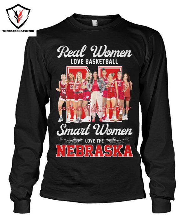 Real Women Love Basketball Smart Women Love The Nebraska Cornhuskers T-Shirt