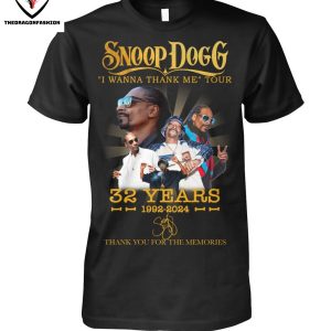 Snoop Dogg I Wanna Thank Me Tour 32 Years 1992-2024 Thank You For The Memories T-Shirt