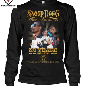 Snoop Dogg I Wanna Thank Me Tour 32 Years 1992-2024 Thank You For The Memories T-Shirt