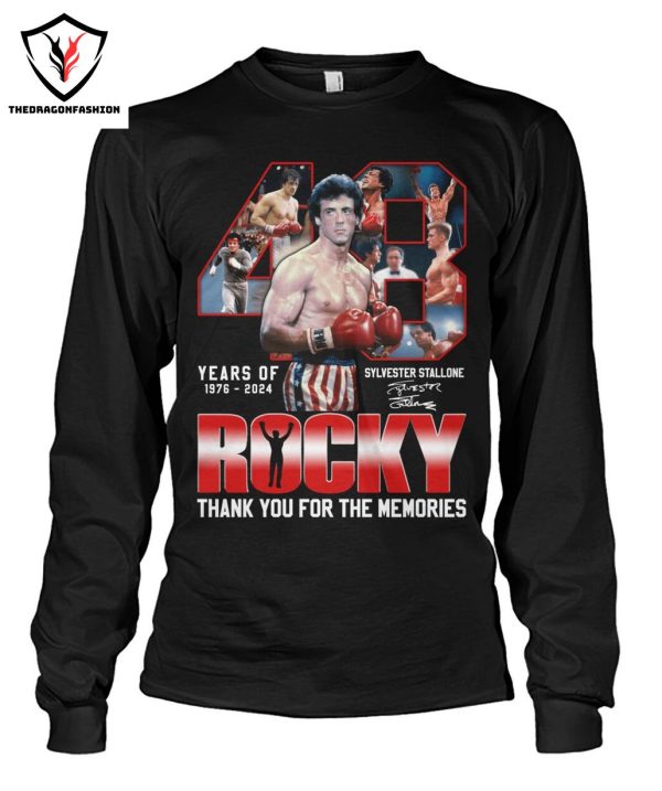 Sylvester Stallone 58 Years ? 1976-2024 Signature Rocky Thank You For The Memories T-Shirt