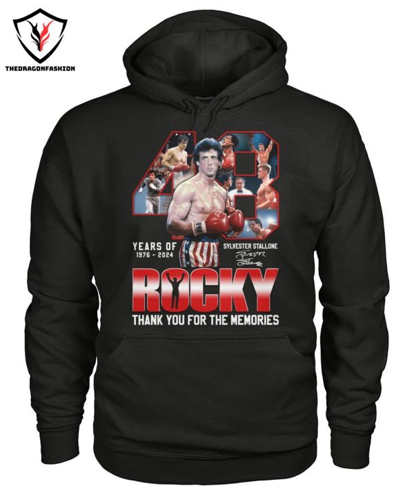 Sylvester Stallone 58 Years ? 1976-2024 Signature Rocky Thank You For The Memories T-Shirt