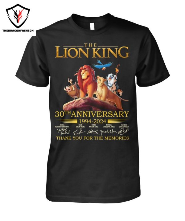 The Lion King 30th Anniversary 1994-2024 Signature Thank You For The Memories T-Shirt