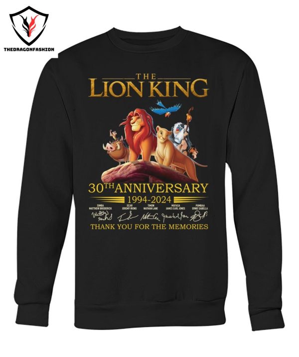 The Lion King 30th Anniversary 1994-2024 Signature Thank You For The Memories T-Shirt