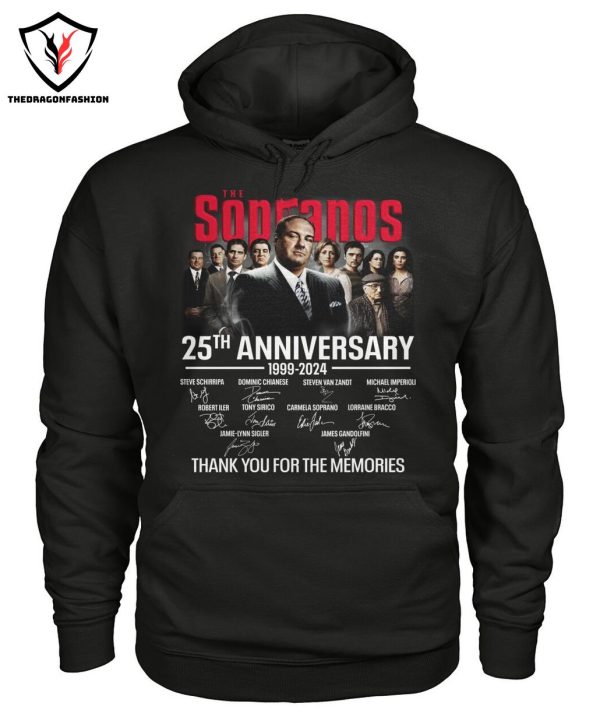 The Sopranos 25th Anniversary 1999-2024 Signature Thank You For The Memories T-Shirt