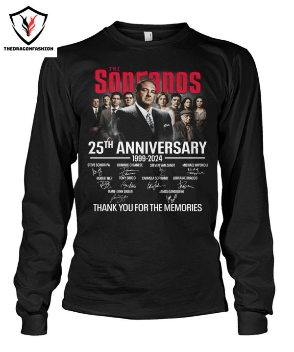 The Sopranos 25th Anniversary 1999-2024 Signature Thank You For The Memories T-Shirt