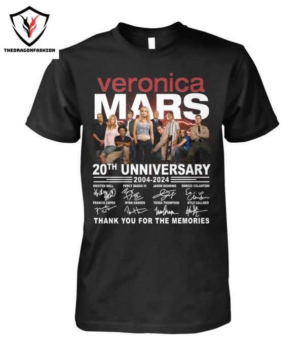 Veronica Mars 20th Unniversary 2004-2024 Signature Thank You For The Memories T-Shirt