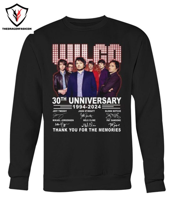 Wilco 30th Unniversary 1994-2024 Signature Thank You For The Memories T-Shirt