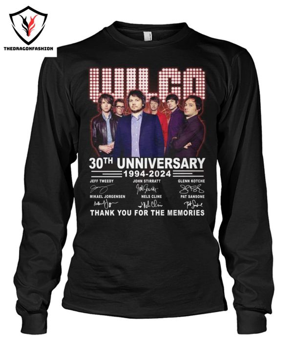 Wilco 30th Unniversary 1994-2024 Signature Thank You For The Memories T-Shirt