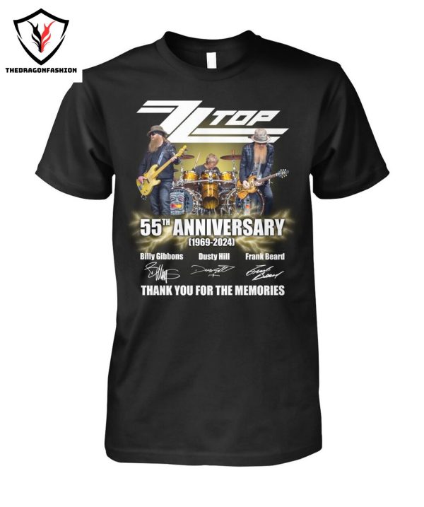 ZZ Top 55th Anniversary Signature Thank You For The Memories T-Shirt