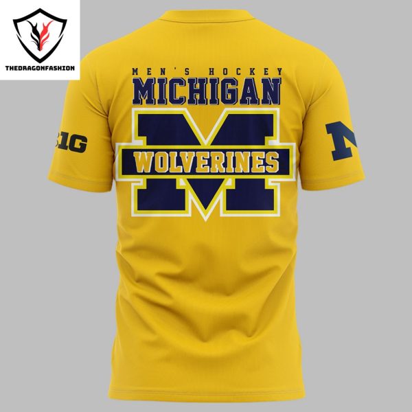 2024 Mens Frozen Four Michigan Wolverines Men Hockey 3D T-Shirt