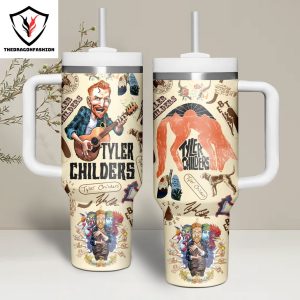 Tyler Childers Rustin In The Rain Signature Tumbler With Handle And Straw
