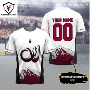 Personalized NLL Colorado Mammoth Special Design White 3D T-Shirt