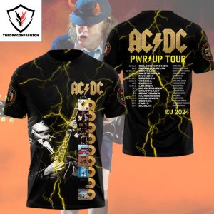 AC DC PWR UP Tour EU 2024 3D T-Shirt