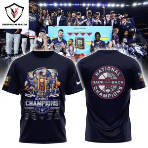 2024 National Back To Back Champions UConn Huskies 3D T-Shirt