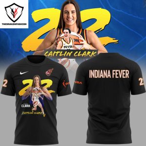 Caitlin Clark 22 Iowa Hawkeyes Indiana Fever Design Black 3D T-Shirt