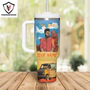 Khalid Free Spirit Custom Tumbler With Handle And Straw