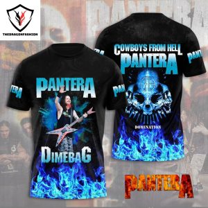 Pantera Dimebag Cowboys From Hell Pantera Domination Design 3D T-Shirt