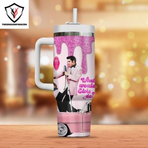 Elvis Presley What Would Elvis Do Tumbler With Handle And Straw