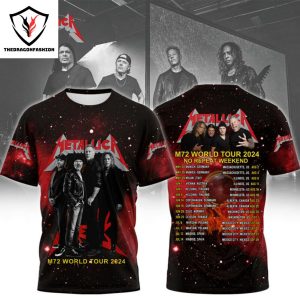 Metallica M72 World Tour 2024 No Repeat Weekend 3D T-Shirt
