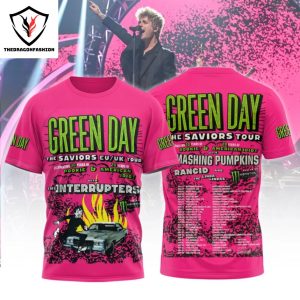 Green Day The Saviors Tour  The Interrupters 3D T-Shirt