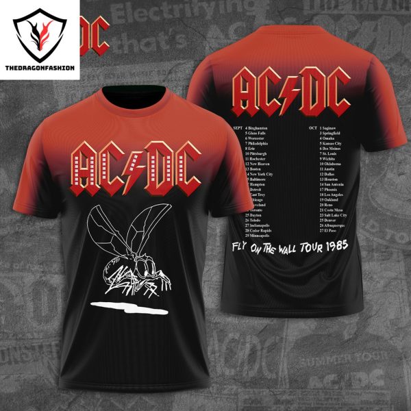 AC DC Fly On The Wall Tour 1985 3D T-Shirt