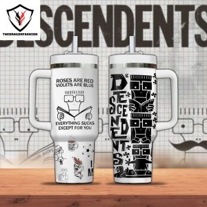 Descendents Roses Are Red Violets Are Blue Everthing Sucks Except For You Tumbler With Handle And Straw