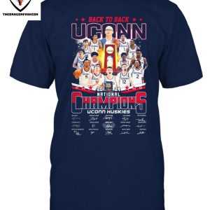 Back To Back 2024 NCAA Men Basketball National Champions UConn Huskies Signature T-Shirt